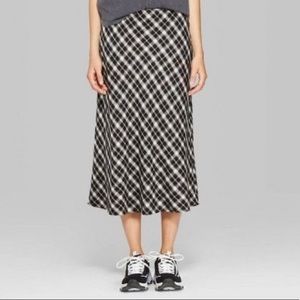 Plaid midi skirt - Small